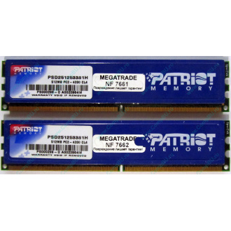 Память 1Gb (2x512Mb) DDR2 Patriot PSD251253381H pc4200 533MHz (Курск)